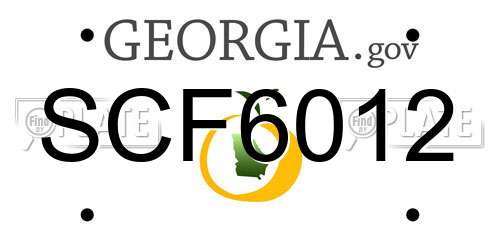 SCF6012 Georgia License Plate