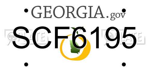 SCF6195 Georgia License Plate