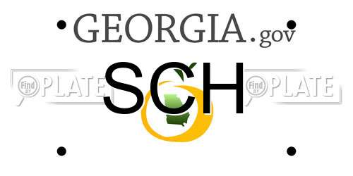 SCH Georgia License Plate