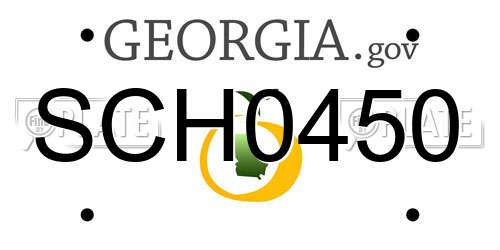 SCH0450 Georgia License Plate
