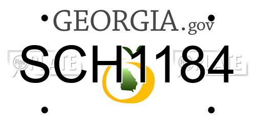 SCH1184 Georgia License Plate
