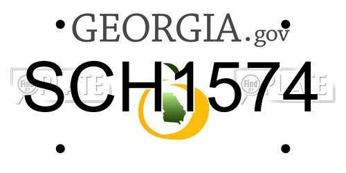 SCH1574 Georgia License Plate