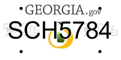 SCH5784 Georgia License Plate