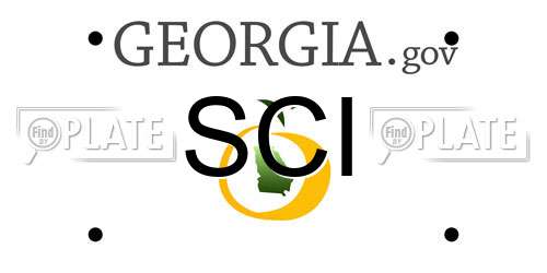SCI Georgia License Plate