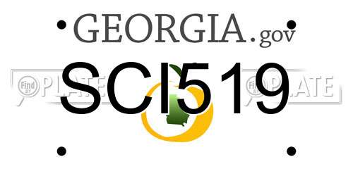 SCI519 Georgia License Plate