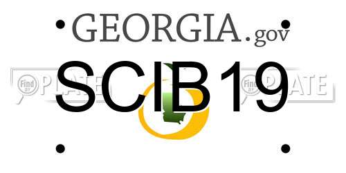SCIB19 Georgia License Plate