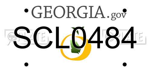 SCL0484 Georgia License Plate