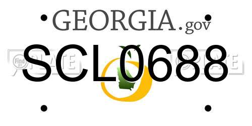 SCL0688 Georgia License Plate