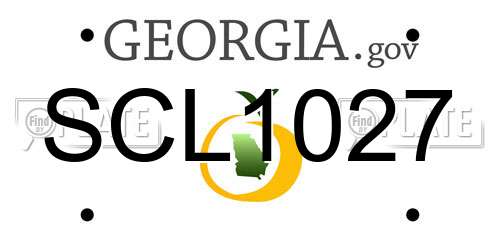SCL1027 Georgia License Plate