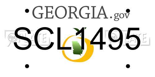 SCL1495 Georgia License Plate