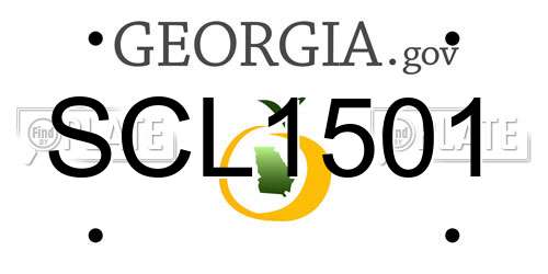 SCL1501 Georgia License Plate