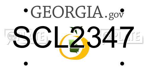 SCL2347 Georgia License Plate