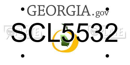 SCL5532 Georgia License Plate