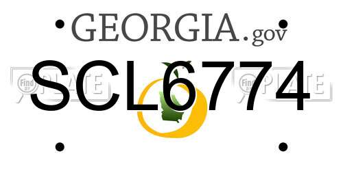 SCL6774 Georgia License Plate