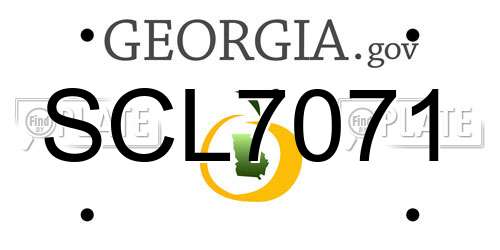 SCL7071 Georgia License Plate
