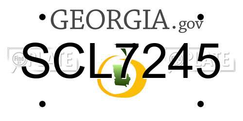 SCL7245 Georgia License Plate