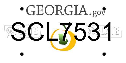 SCL7531 Georgia License Plate