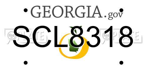 SCL8318 Georgia License Plate