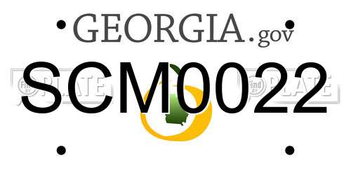 SCM0022 Georgia License Plate