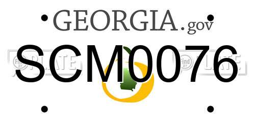 SCM0076 Georgia License Plate