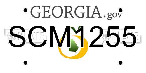 SCM1255 Georgia License Plate