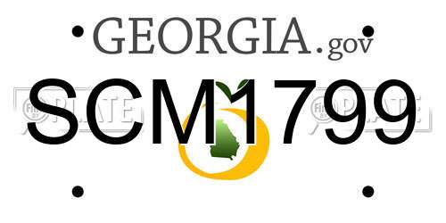 SCM1799 Georgia License Plate