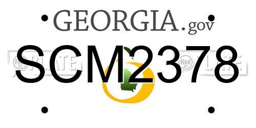 SCM2378 Georgia License Plate