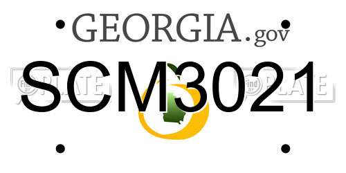 SCM3021 Georgia License Plate