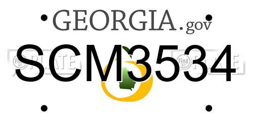 SCM3534 Georgia License Plate