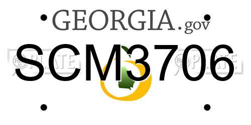 SCM3706 Georgia License Plate