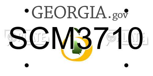 SCM3710 Georgia License Plate