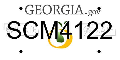 SCM4122 Georgia License Plate