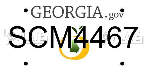 SCM4467 Georgia License Plate