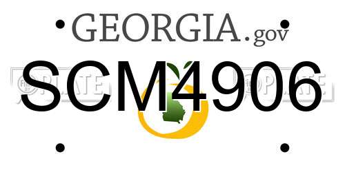 SCM4906 Georgia License Plate