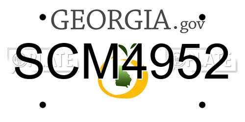 SCM4952 Georgia License Plate