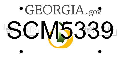 SCM5339 Georgia License Plate
