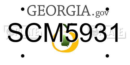 SCM5931 Georgia License Plate