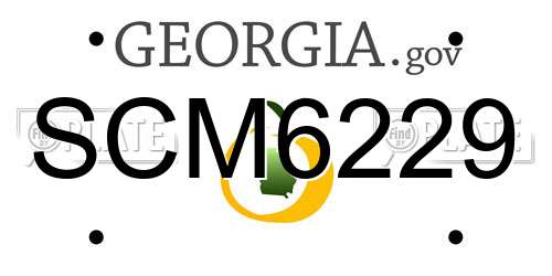 SCM6229 Georgia License Plate