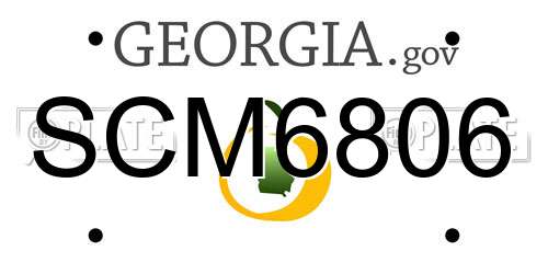 SCM6806 Georgia License Plate