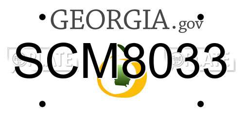 SCM8033 Georgia License Plate
