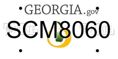 SCM8060 Georgia License Plate