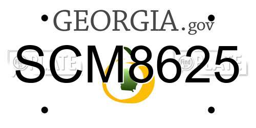 SCM8625 Georgia License Plate