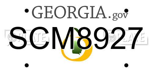 SCM8927 Georgia License Plate