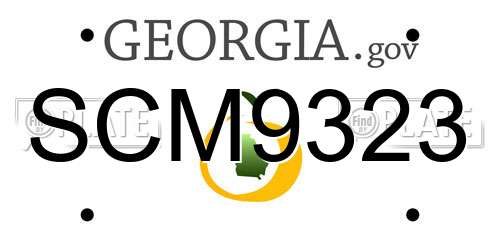SCM9323 Georgia License Plate