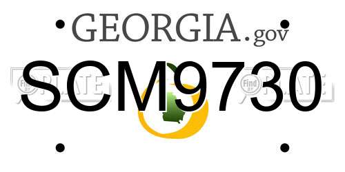 SCM9730 Georgia License Plate