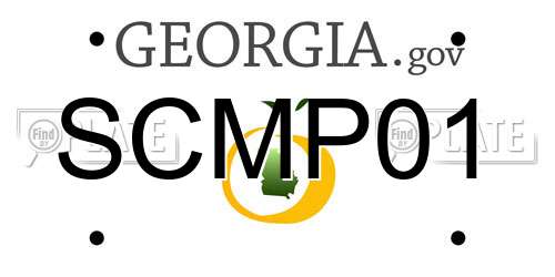 SCMP01 Georgia License Plate