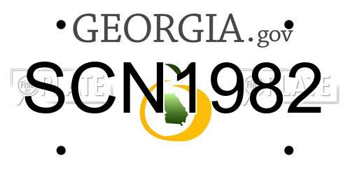 SCN1982 Georgia License Plate