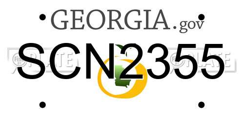 SCN2355 Georgia License Plate