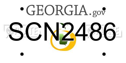 SCN2486 Georgia License Plate