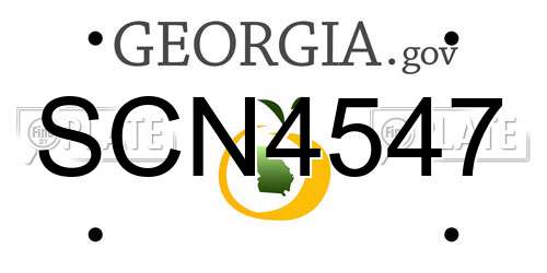 SCN4547 Georgia License Plate